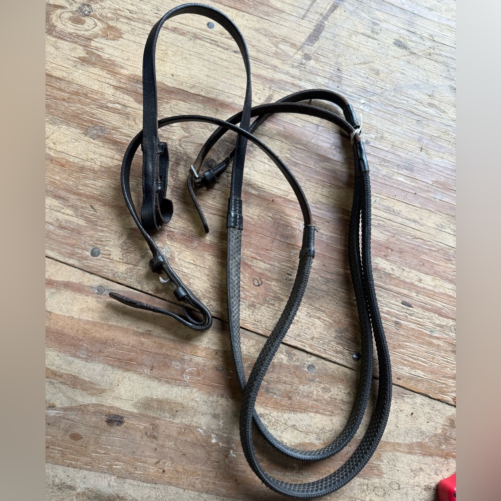 Horse rubber reins Havana Brown